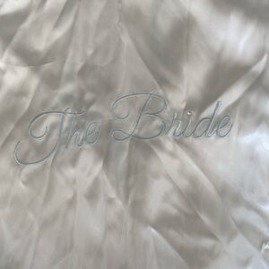 Bridal robe with matching pajama shorts